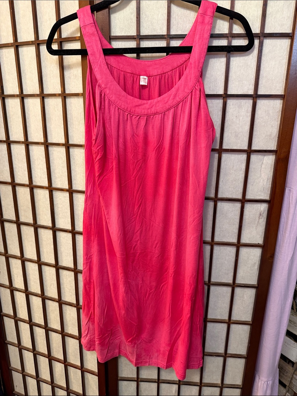 Women’s Sleeveless Scoop Neck Dress - Hot Pink